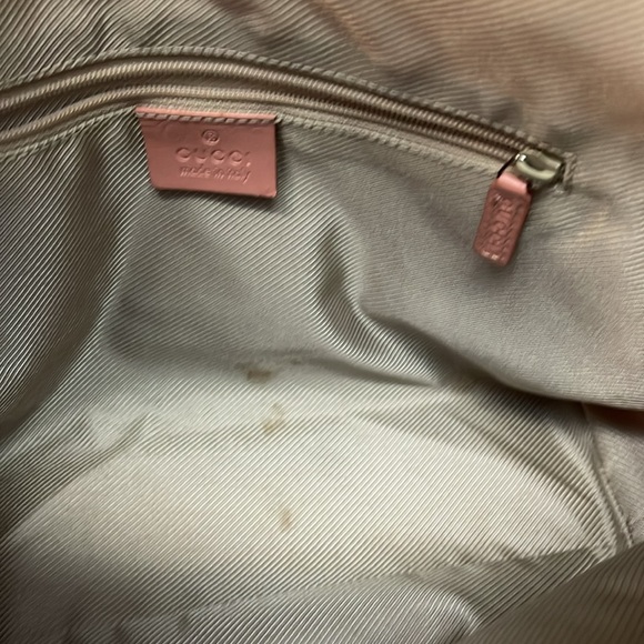 Authentic GUCCI y2 Jackie Shoulder Bag TwoTone Creamy Taupe Canvas/Leather - Picture 14 of 16